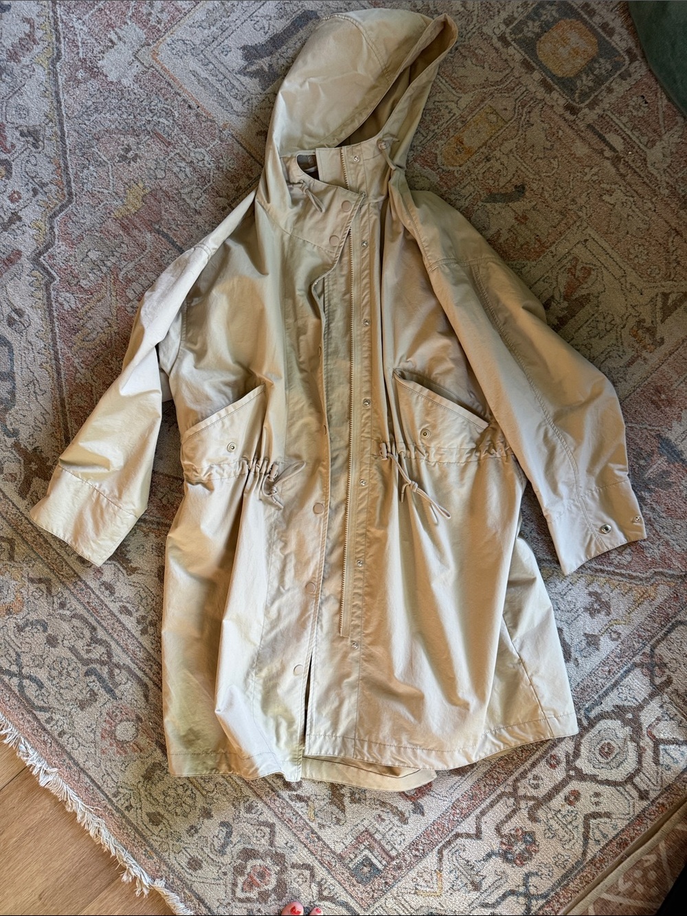 GAP Hooded Oversized Parka Trench Coat - 2 Colors Available: Beige & Black
